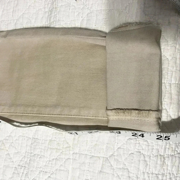 Kancan Jeans Beige Ligh Tan Distressed Cropped Skinny Jeans Estilo NWT Size 3/25 - Picture 10 of 11